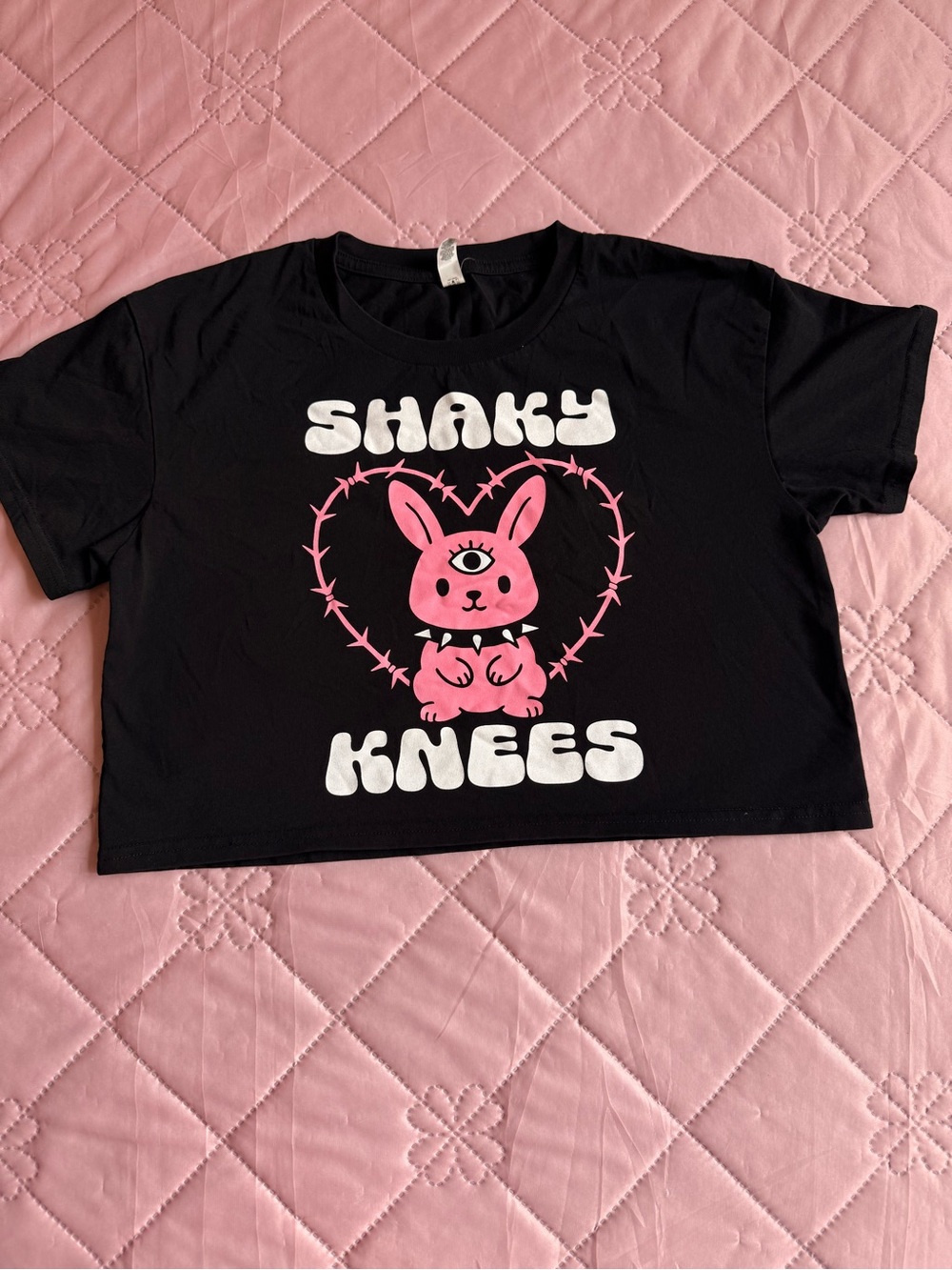 Shaky Knees Festival Crop T Shirt Womens S Deftones MCR Blink 182 Black